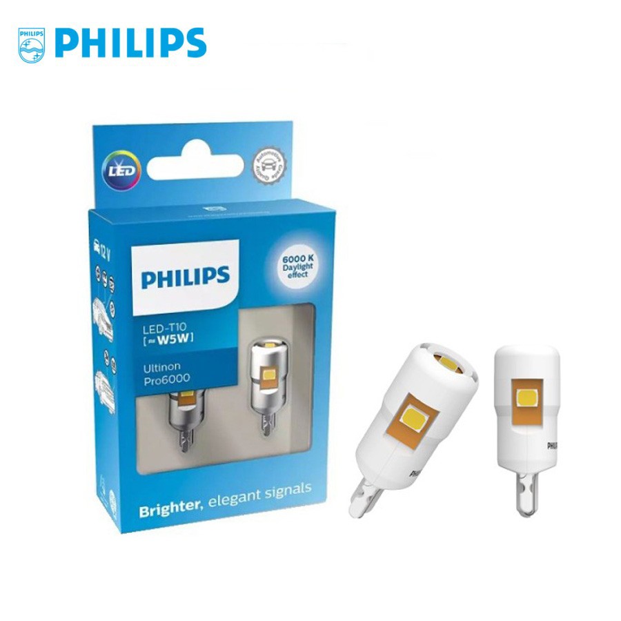 Đèn Led T10 Philips Ultinon Pro6000 / Pro3000 [Số lượng: 1 cặp]