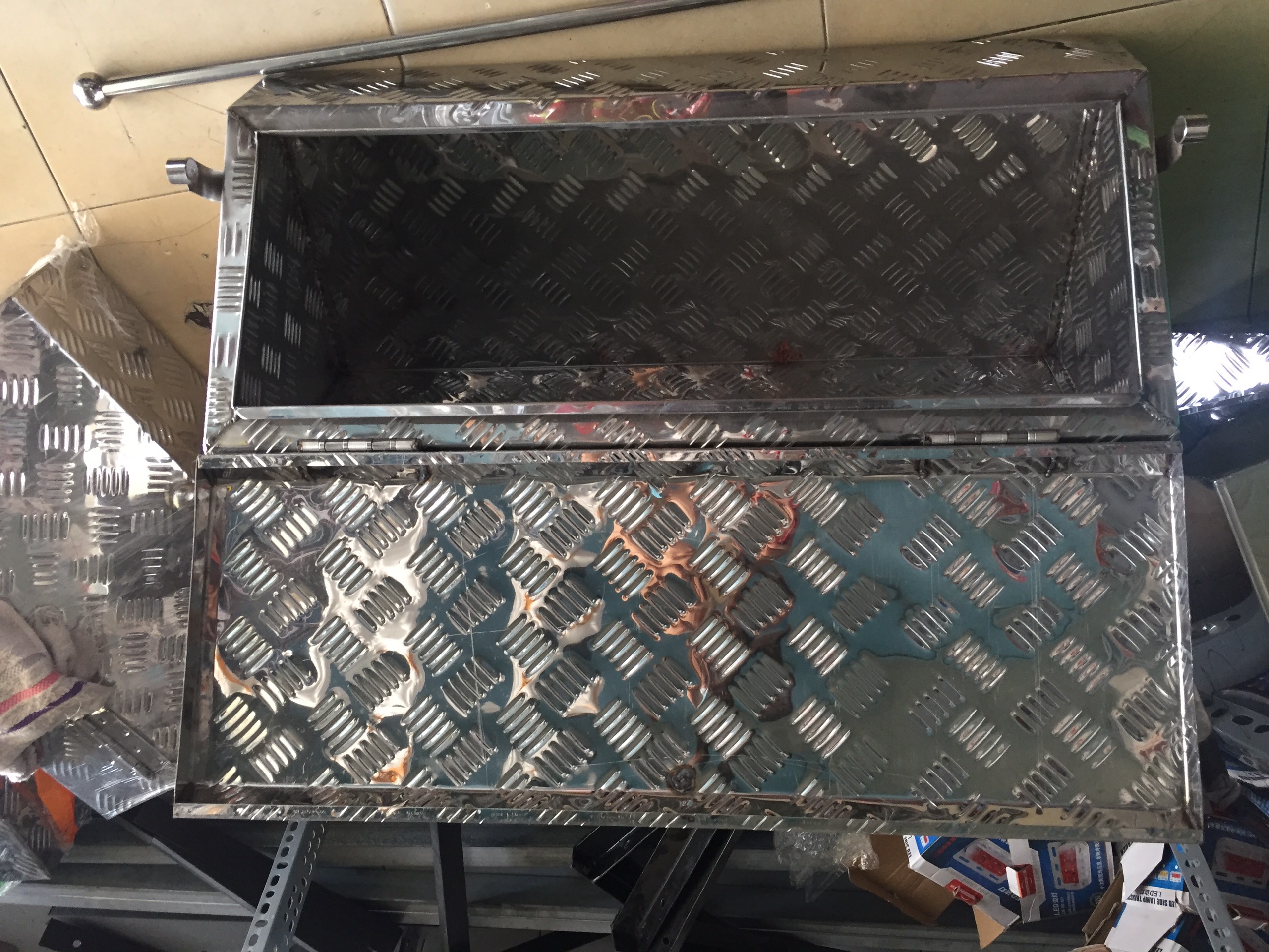 [XE TẢI ]Thùng Đựng Đồ Nghề Inox Cỡ Lớn - Size 80x35x35cm