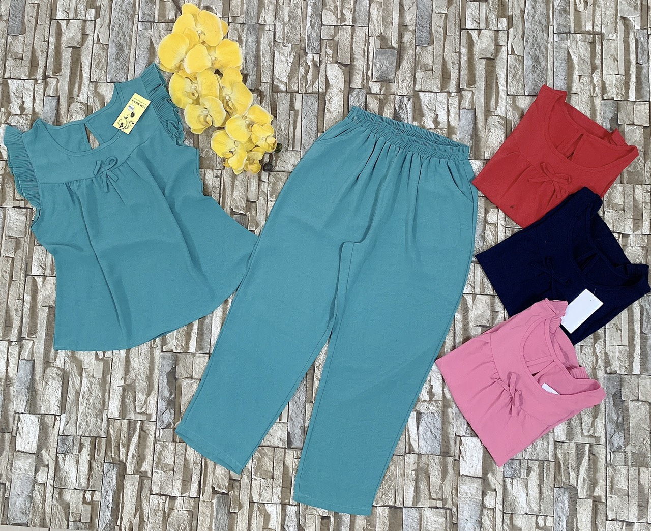 [HCM]bộ 9 tấc vải đũi ku phong shop