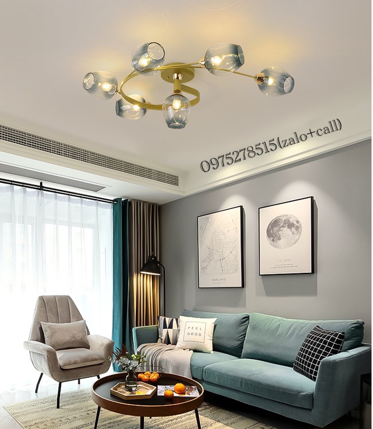 Đèn Thả Trần Chao Thủy Tinh, Hình Xoắn Cung Tên Sử Dụng Để Trang Trí Phòng Ngủ, Phòng Bếp, Phòng Khách SHOWROOM Cực Đẹp