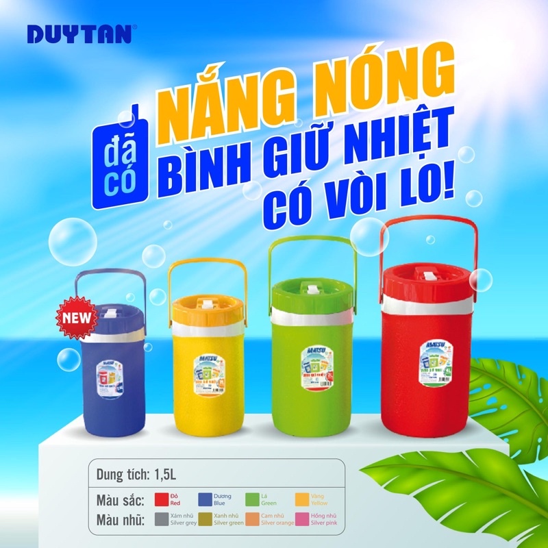 Bình giữ nhiệt có vòi 2 lít duy tân