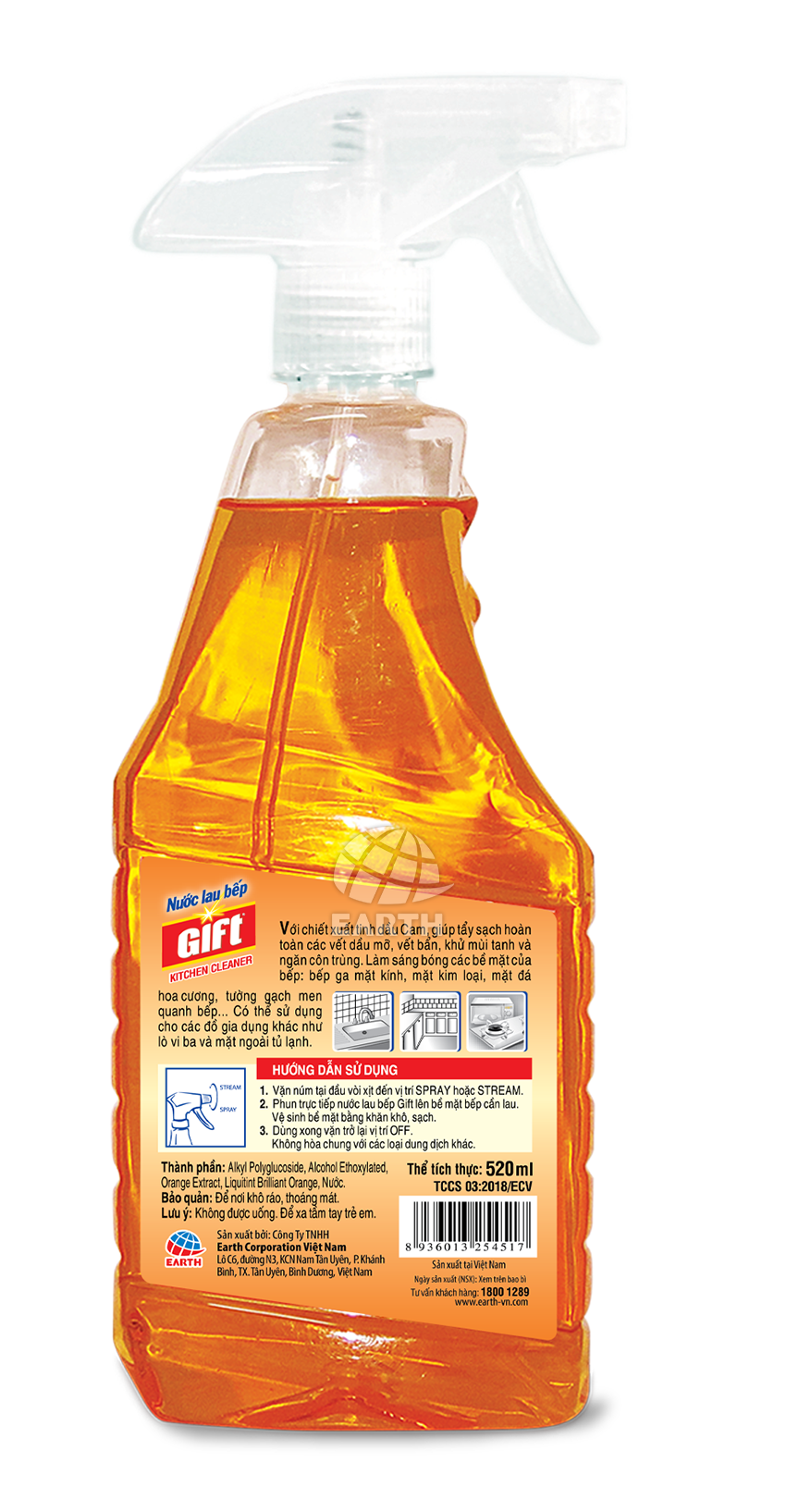 Nước Lau Bếp Gift 520 ml