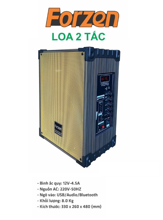 [HCM]Loa kéo Bluetooth mini Forzen V-08M ( bass 2 Tấc) - Model 2022 Cực hay - 2 Micro