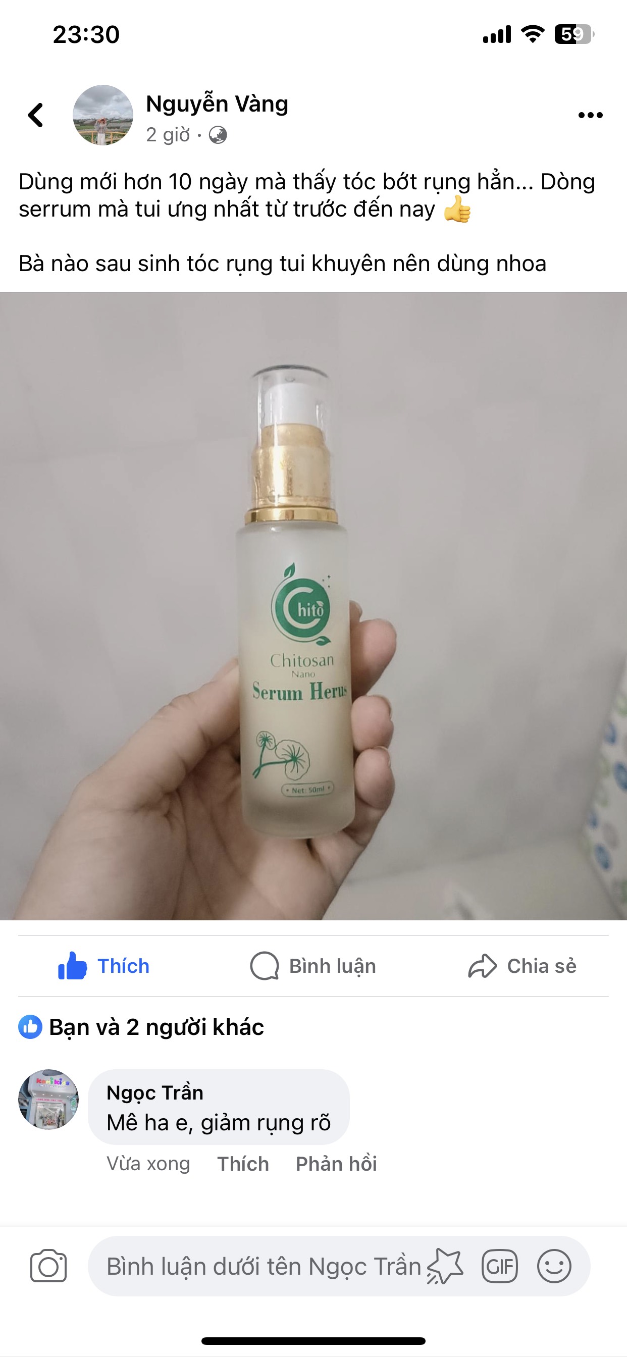 Serum Dưỡng Tóc Herus Nano Chitosan 50ml