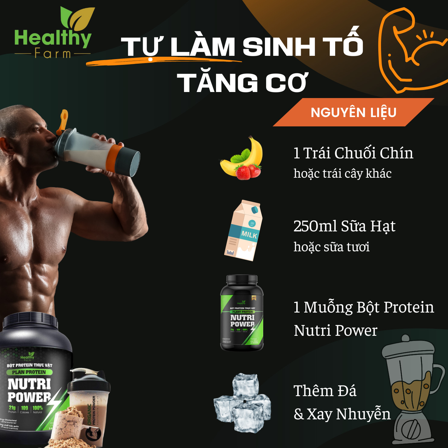 Bột Protein Thực Vật Nutri Power 3kg