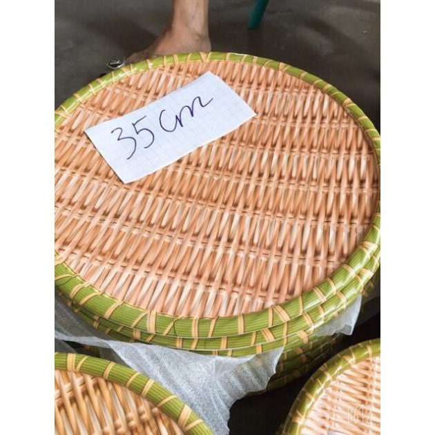 [KHO SỈ] Đĩa Phíp Giả Tre Đan - Mẹt Đựng Đồ Ăn Hình Tròn(20cm,23cm,25cm,30cm,35cm)