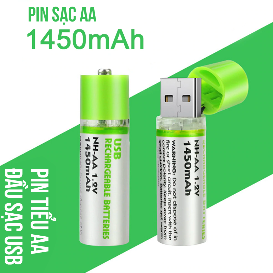 [HCMC] reusable rechargeable AA battery-capacity 800 - 1450 mAh-durable, perfect for homes with more toys for little children