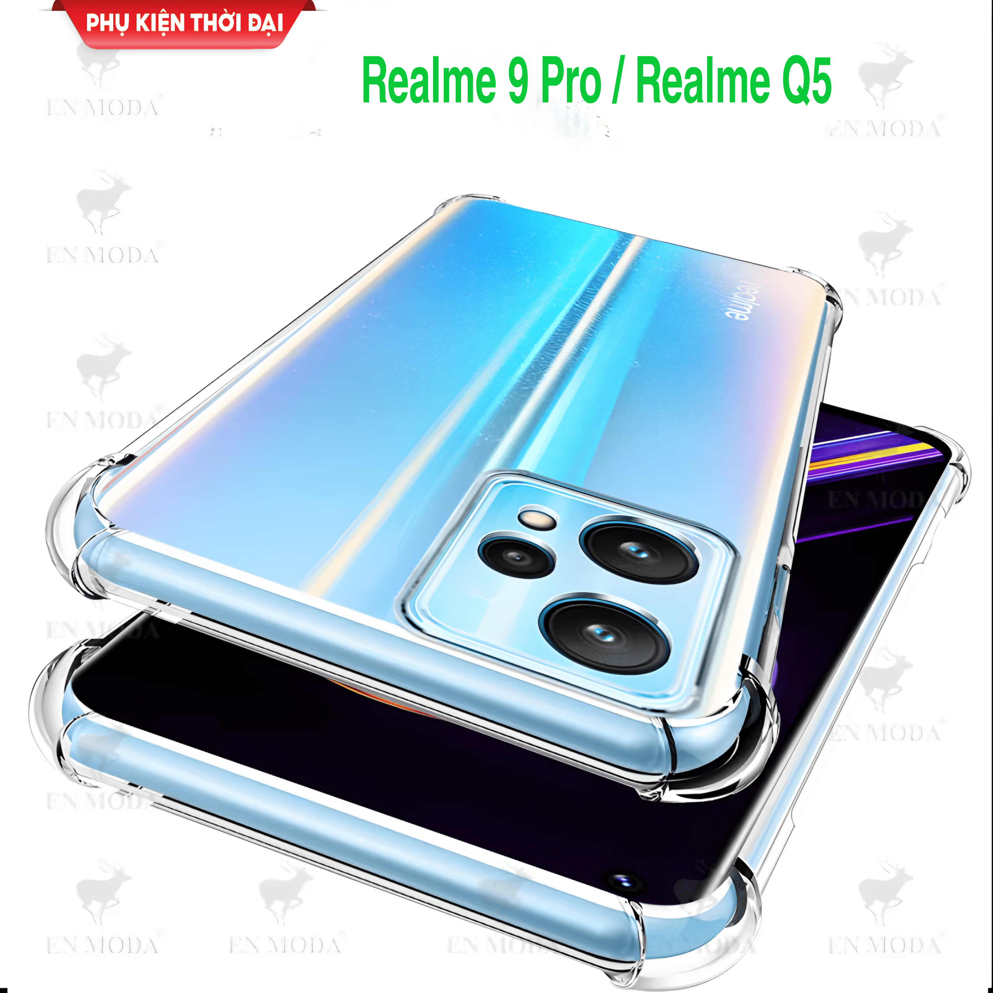 Ốp lưng Realme 9 Pro / Realme Q5 dẻo trong lồi 4 góc ôm khít máy hạn chế ố vàng chống va đập mạnh