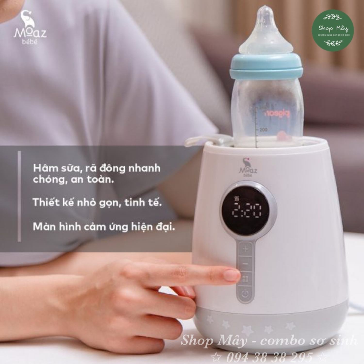 [CHÍNH HÃNG] Máy hâm sữa và tiệt trùng siêu tốc Moaz BéBé MB-021