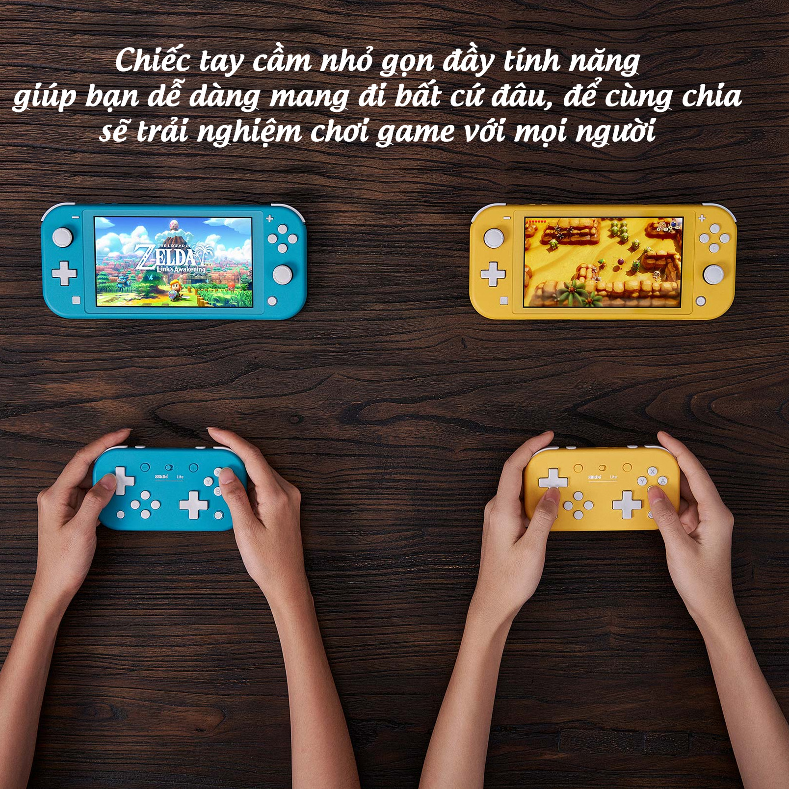 Tay cầm chơi game bluetooth 8Bitdo Lite - Dùng cho Nintendo Switch Windows MacOS Điện thoại
