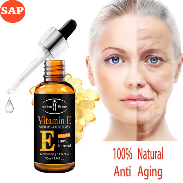 Serum Vitamin E  siêu dưỡng trắng da, giúp tái tạo da mặt, làm sáng và căng bóng da, ngăn ngừa lão hóa da,chống thâm mắt và bọng mắt một cách hiệu quả