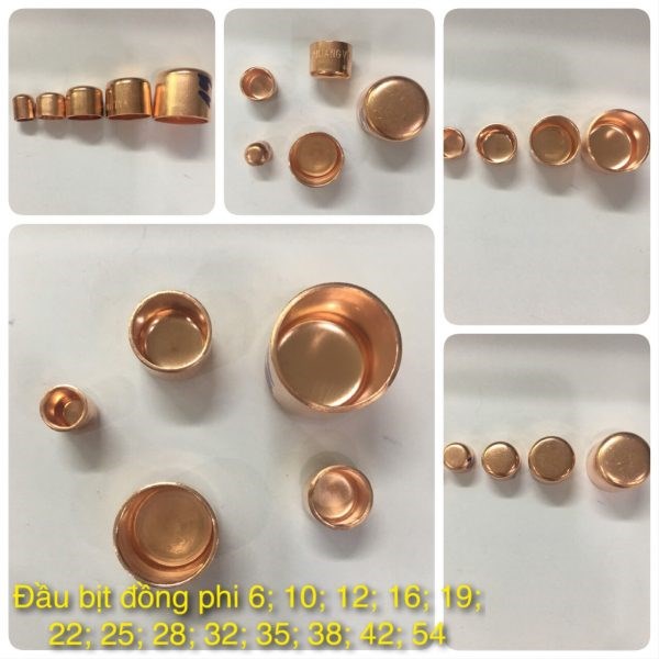 Com bo 5 Cái Đầu bịt đồng Ø12 (Mua càng nhiều giá càng tốt)