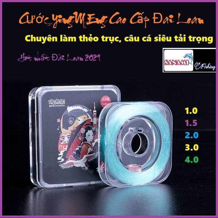 Cước Câu Cá YingMeng  Nhật Bản Siêu Bền Tàng Hình Chuyên Làm Trục Thẻo Câu Đài - SANAMI FISHING- Chuyên câu đơn, câu đài, câu tay, câu lure