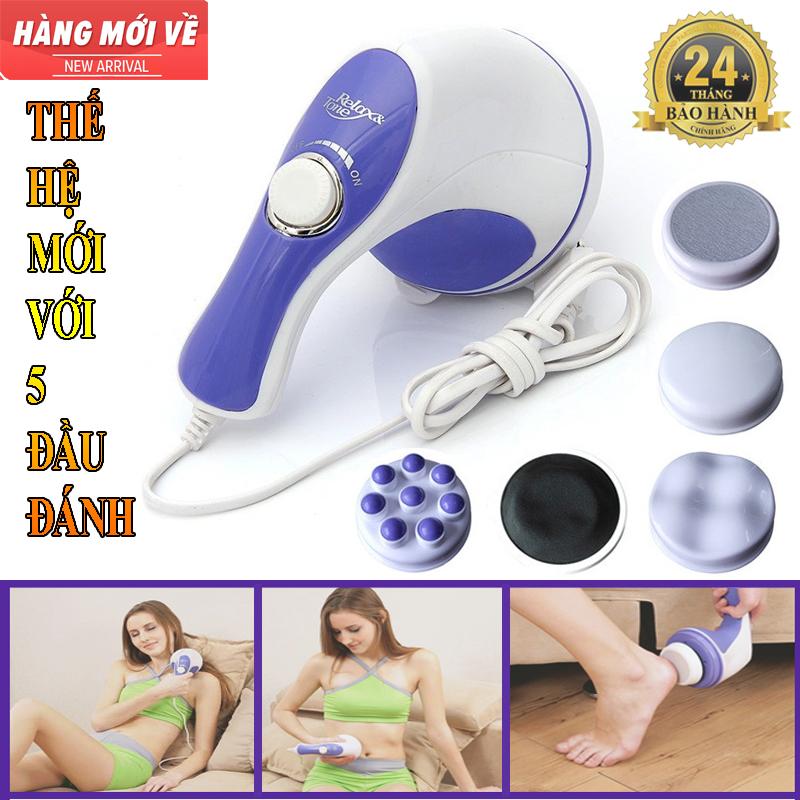 Máy Massa Đấm Lưng Thế Hệ Mới Chọn Ngay Máy Massage Rung Cầm Tay 5 Đầu Đánh (Relax) Chất Lượng Vượt Trội Trị Đau Lưng Giảm Nhức Mỏi Giúp Bạn Thư Giãn Giảm Nhức Mỏ Đau Vai Đau Cơ Làm Thon Cơ Thể