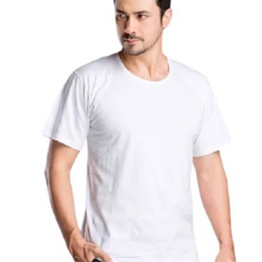 Áo Thun Nam Trắng Cotton ️ Áo Phông Cổ Tròn Form Rộng Trơn Đẹp Giá Rẻ