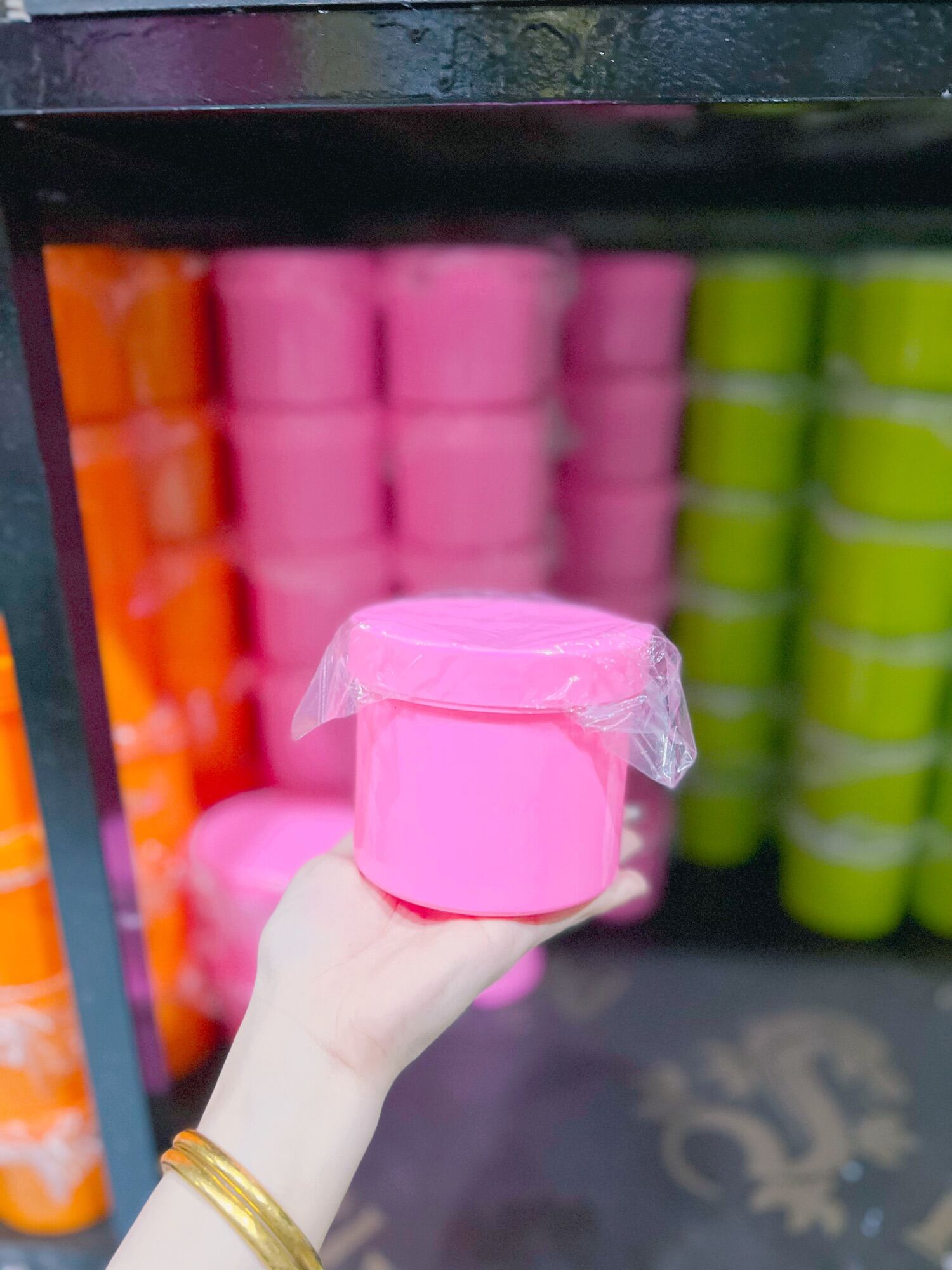 Hủ nhựa đựng kem 500g màu đen