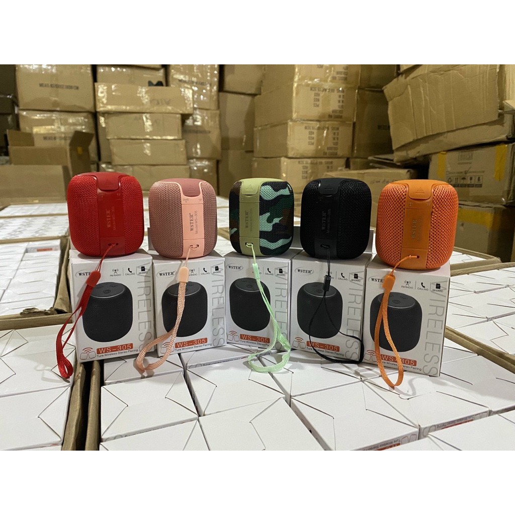 Wster WS-305 mini bluetooth speaker, full box ws305, Youthful colors