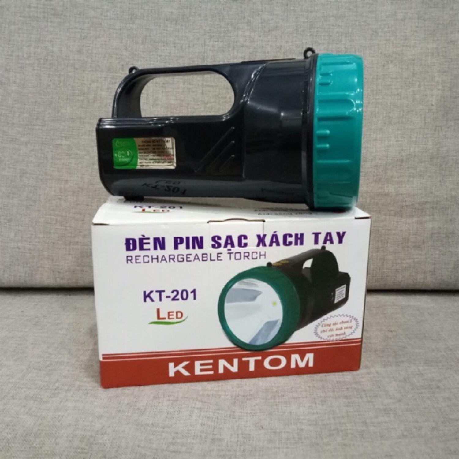 Đèn pin led sạc xách tay kentom kt-201