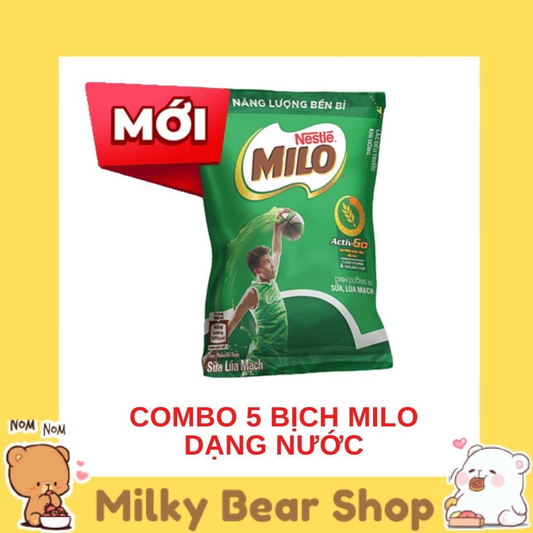 [COMBO 5 BỊCH] Sữa Milo dạng bịch 180ml