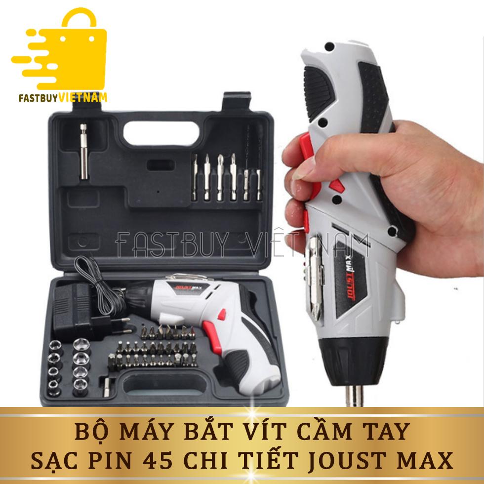 Bộ Máy Bắt Vít Cầm Tay Sạc Pin 45 Chi Tiết Joust Max, Kích Thước Nhỏ Gọn Và Trọng Lượng Nhẹ Nhàng Vừa Tay Cầm Người Dùng, Dễ Dàng Thao Tác, Di Chuyển