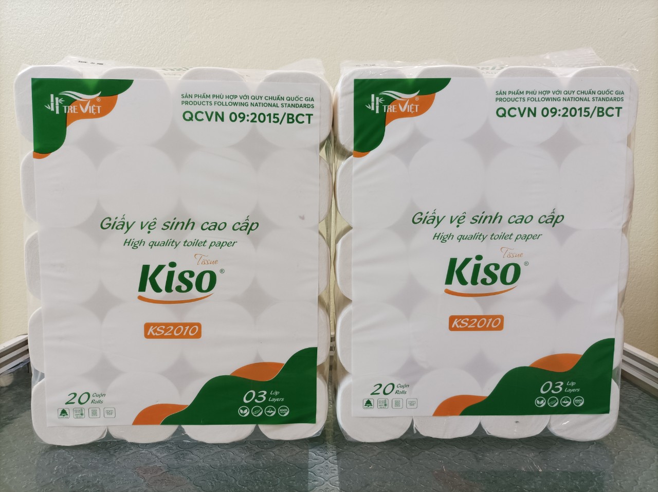 BỊCH 20 Cuộn, Giấy vệ sinh cao cấp KISO 20 cuộn KS2010 (1kg)