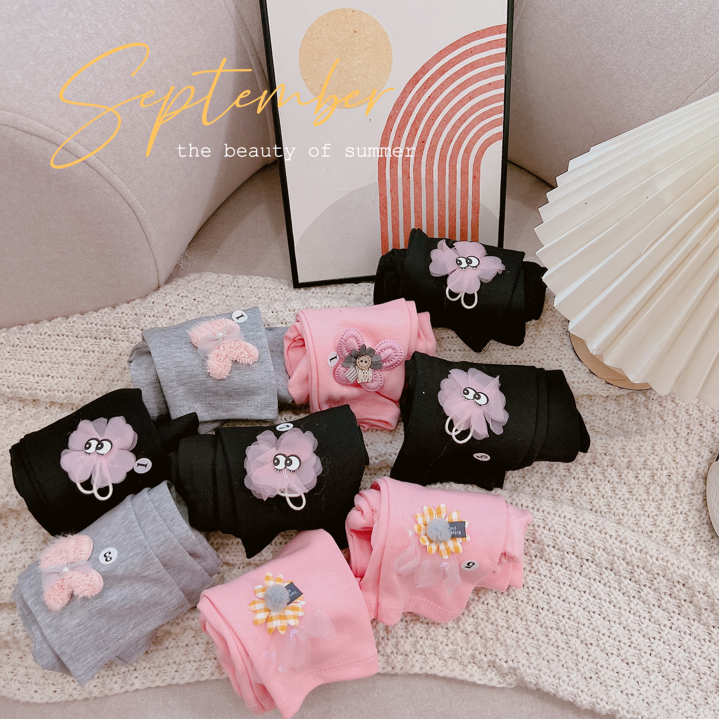 Quần legging bé gái cotton len 8-33Kg