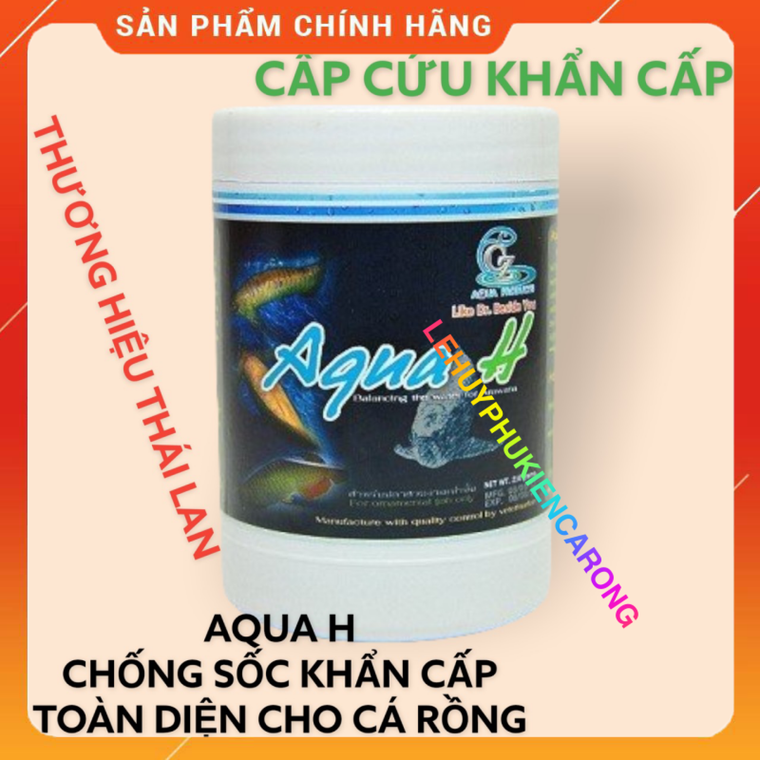 Aqua H Chống Shock và Cấp Cứu Khẩn Cấp Cho Cá Rồng Hàng Chính Hãng Thái Lan