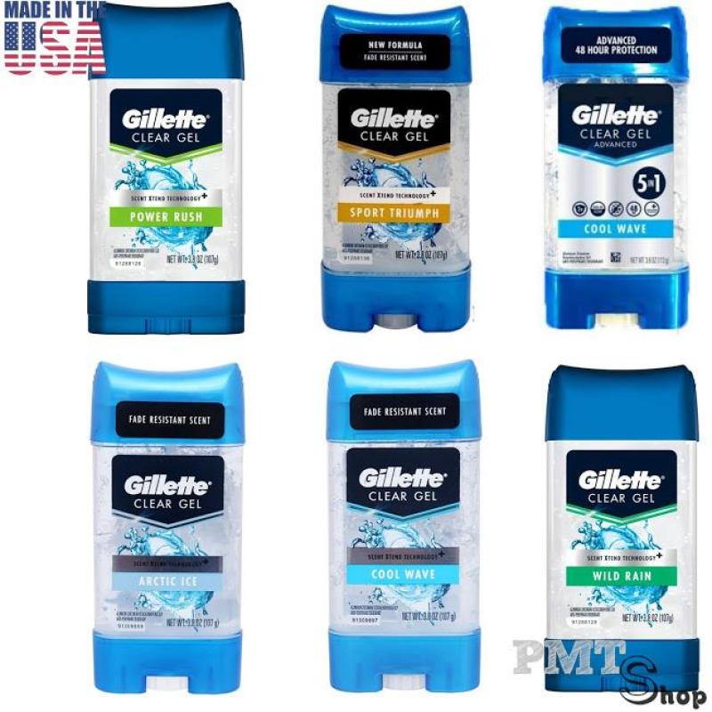 [USA] Lăn khử mùi nam dạng Gel Gillette 107g Sport TriumPH, Cool Wave 5in1, Arctic Ice, Power Rush mẫu mới - Mỹ