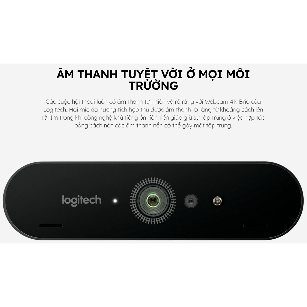Webcam Logitech Brio 4K Stream Edition Thu phóng kỹ thuật số 5 lần với chất  lượng Full HD 