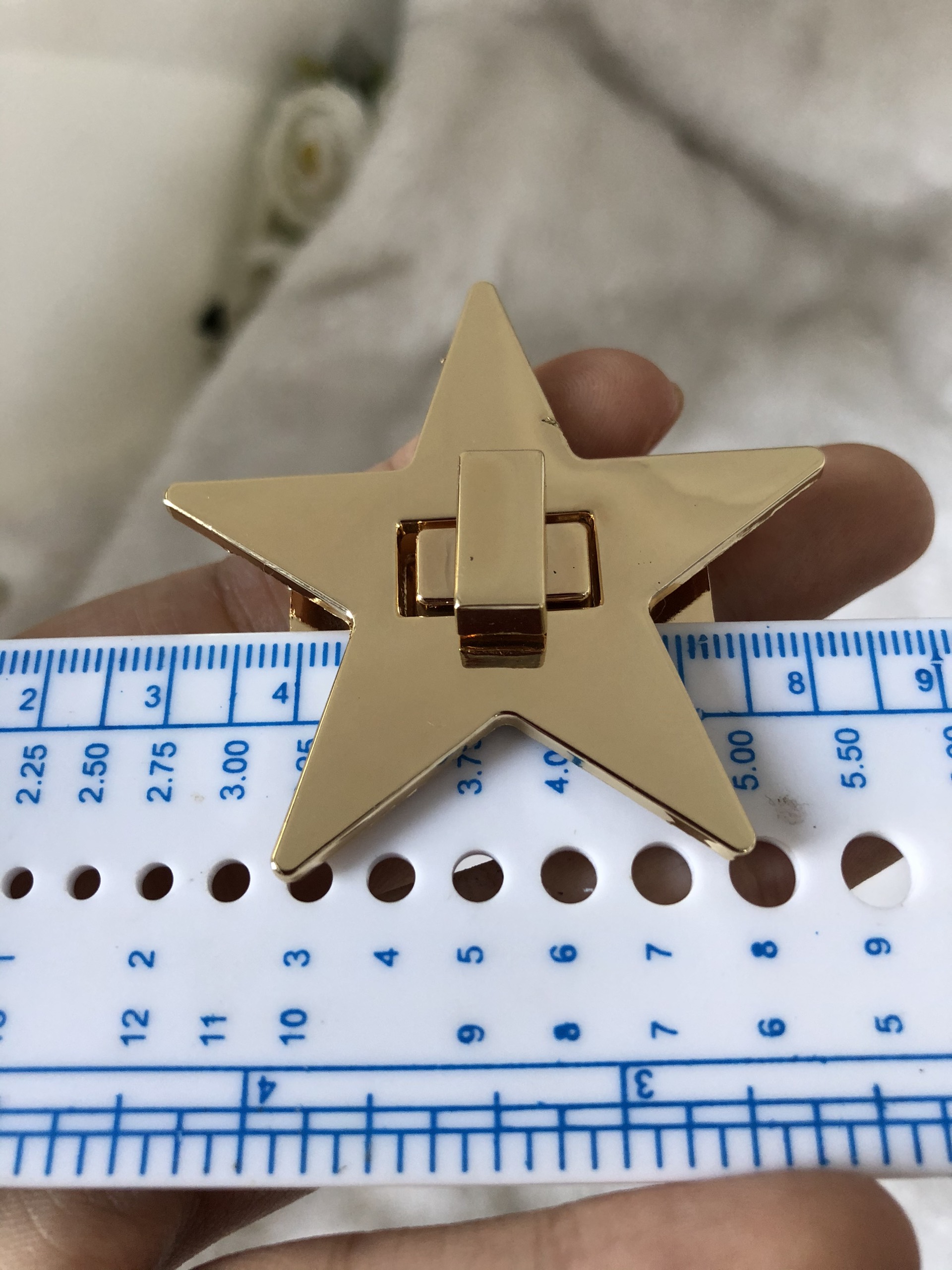 Khóa ngôi sao 5.5cm làm túi xách handmade