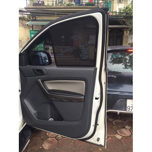Che nắng nam châm xe Ford Ranger 2012-2013-2014-2015-2016-2017-2018-2019-2020 kèm khay rèm, tấm che nắng, bộ 4 rèm che nắng kính sườn dành cho xe Ford Ranger , loại 1 dày dặn, nam châm cực hút, thiết kế chuẩn form xe