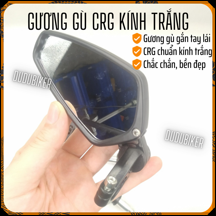 Gương Gù Thái Xịn - Mặt Kính Trắng < Gương Gù Gắn Chân Gương và Gù Tay Lái >