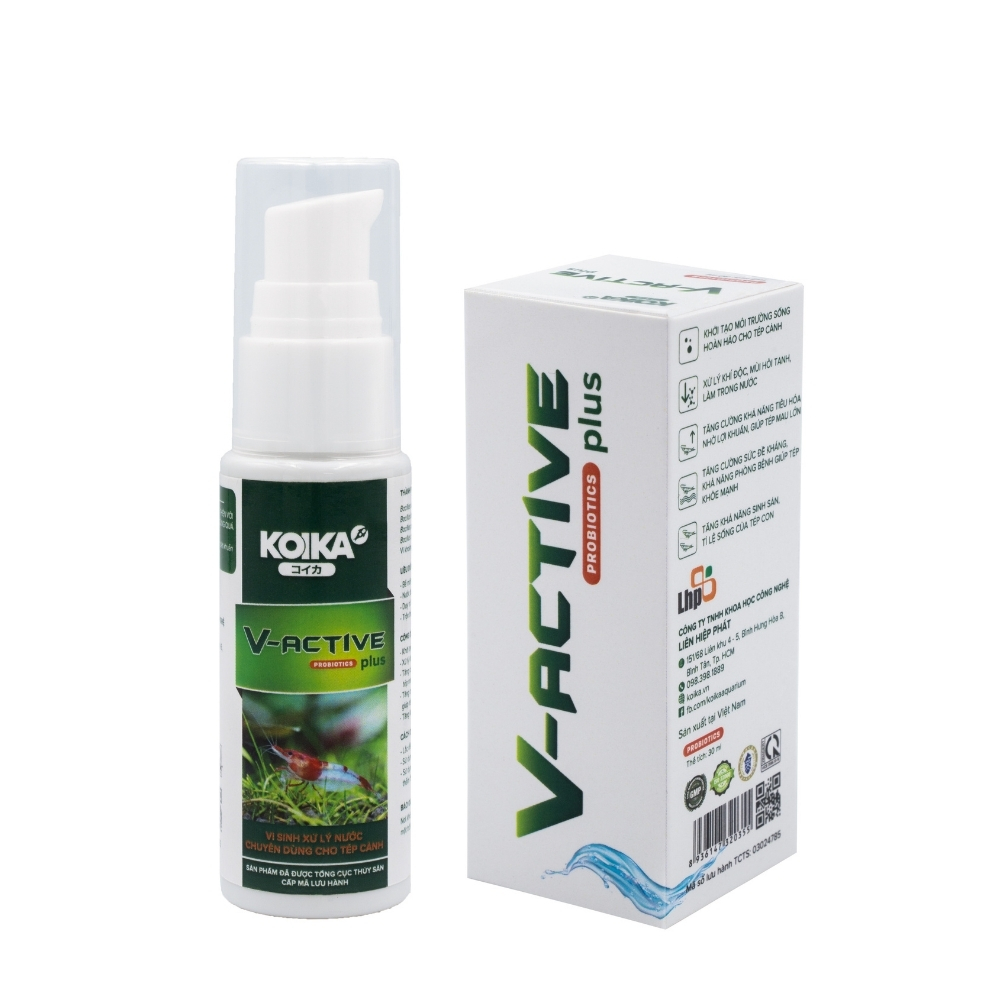 Vi Sinh KOIKA V-ACTIVE PLUS 30ML (Chuyên Dụng Cho Tép Cảnh)