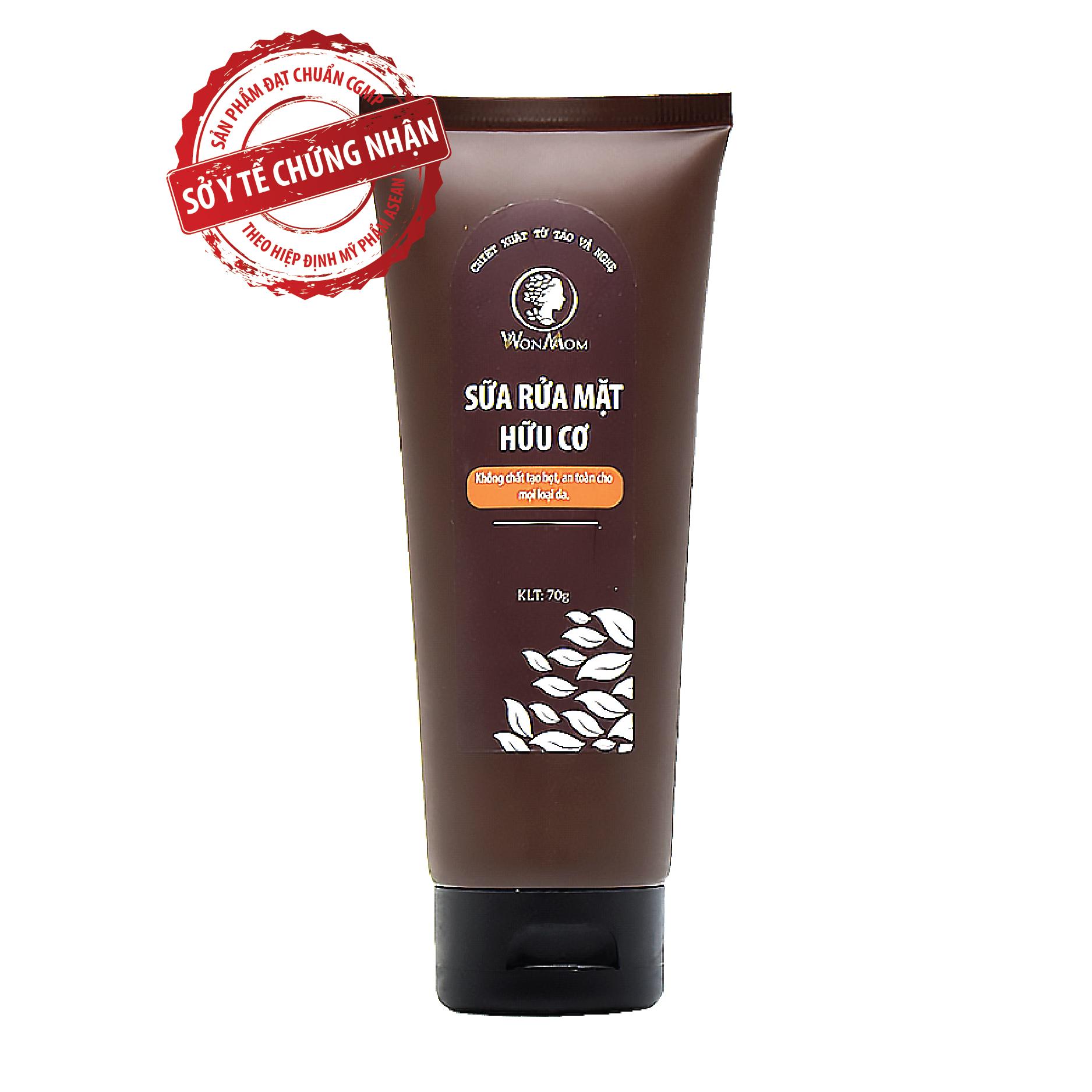Sữa rửa mặt hữu cơ Wonmom 70gr