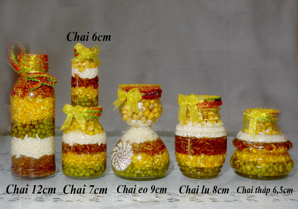 Chai Ngũ cốc phong thủy năm thứ đậu-Cầu tài lộc sung túc no đủ-Nhiều mẫu