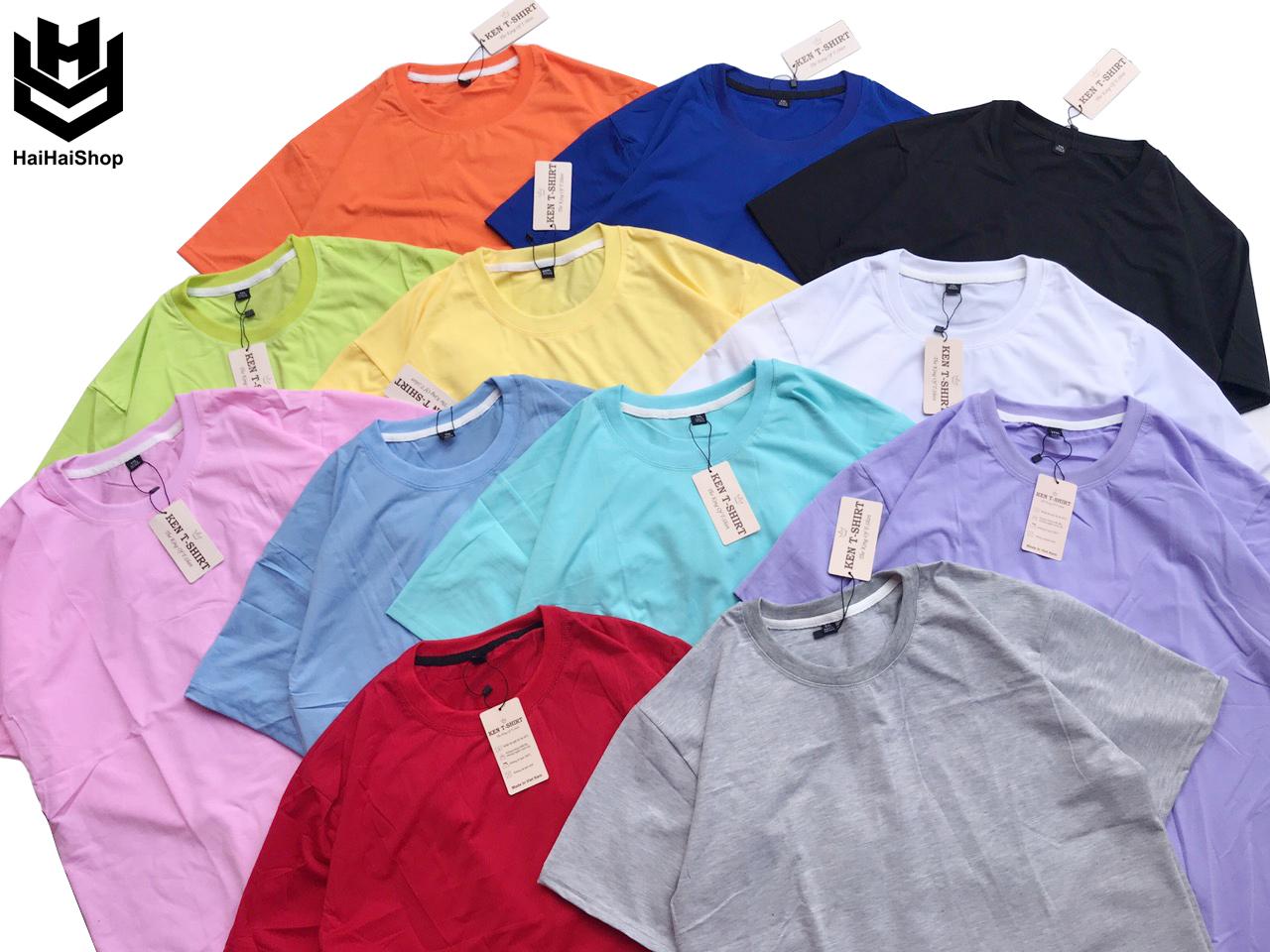 Áo Thun Trơn Màu Trắng, HaiHaiShop, Ken T-Shirt
