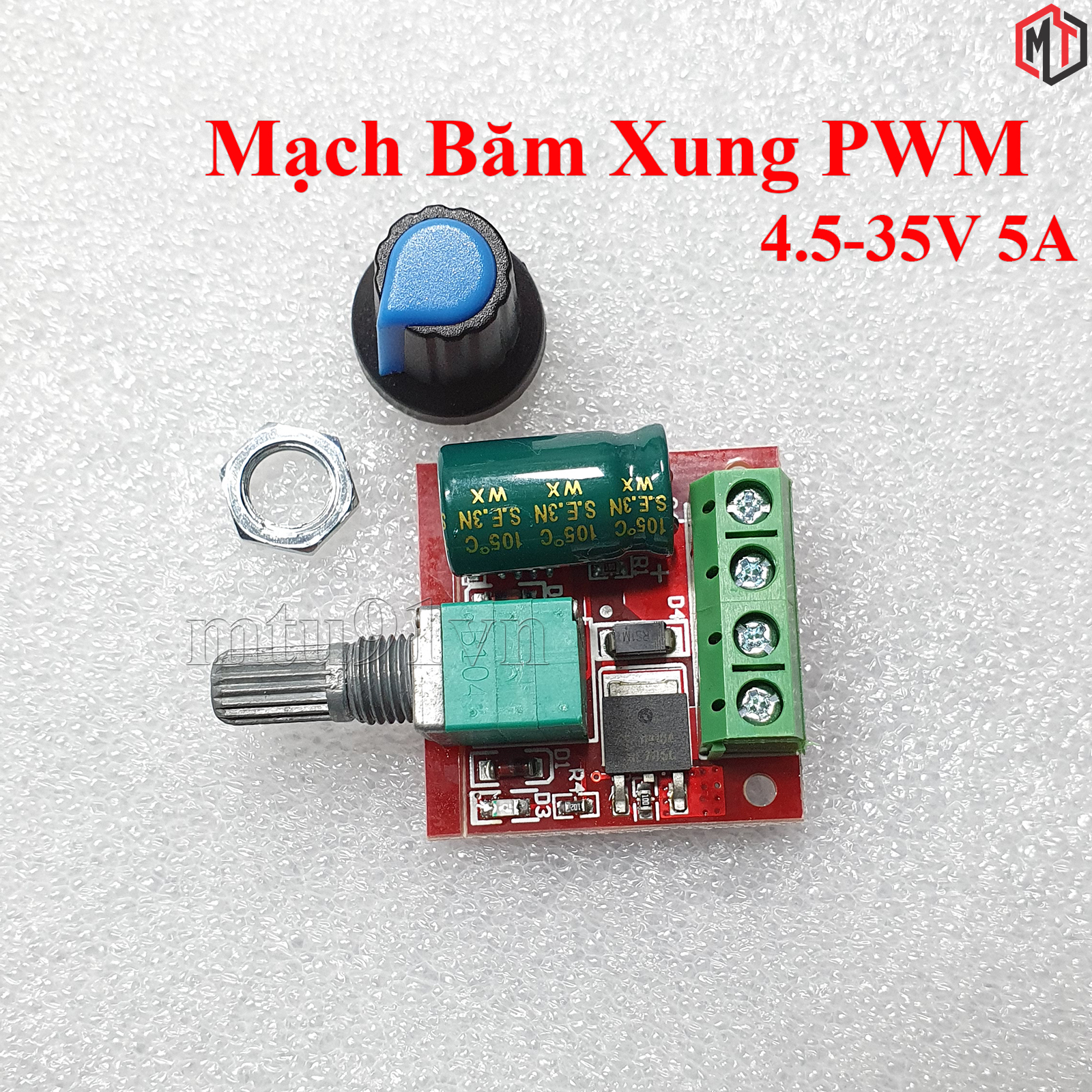Mạch điều tốc động cơ mini PWM 5A 4.5v- 35v 90w (Led Dimmer)