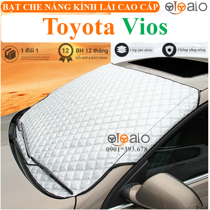 Tấm che nắng kính lái xe Toyota Vios 3 lớp CAO CẤP - OTOALO