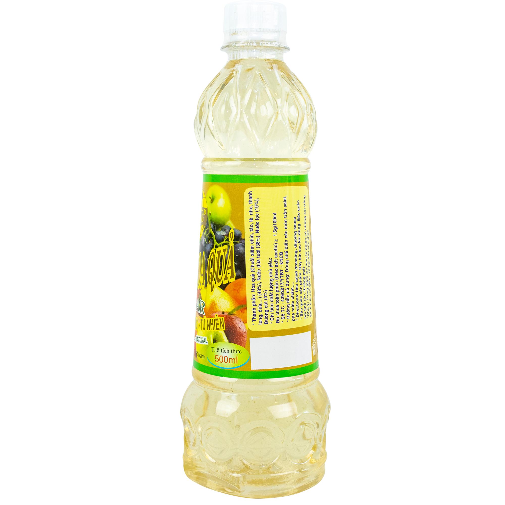Giấm Nuôi Hoa Quả Lên Men Tự Nhiên 500ml – Gia Vị Trộn Salad Tươi Mát và Lành Mạnh | A TUẤN KHANG