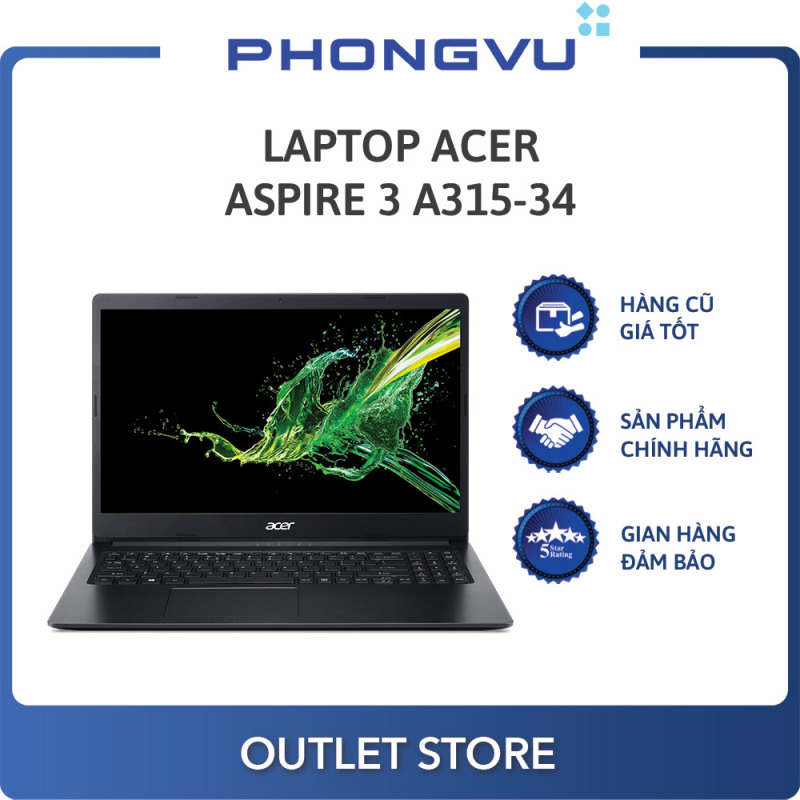 Bảng giá Laptop Acer Aspire 3 A315-34-P8VA (NX.HE3SV.00N) (N5030) (Đen) - Laptop cũ Phong Vũ