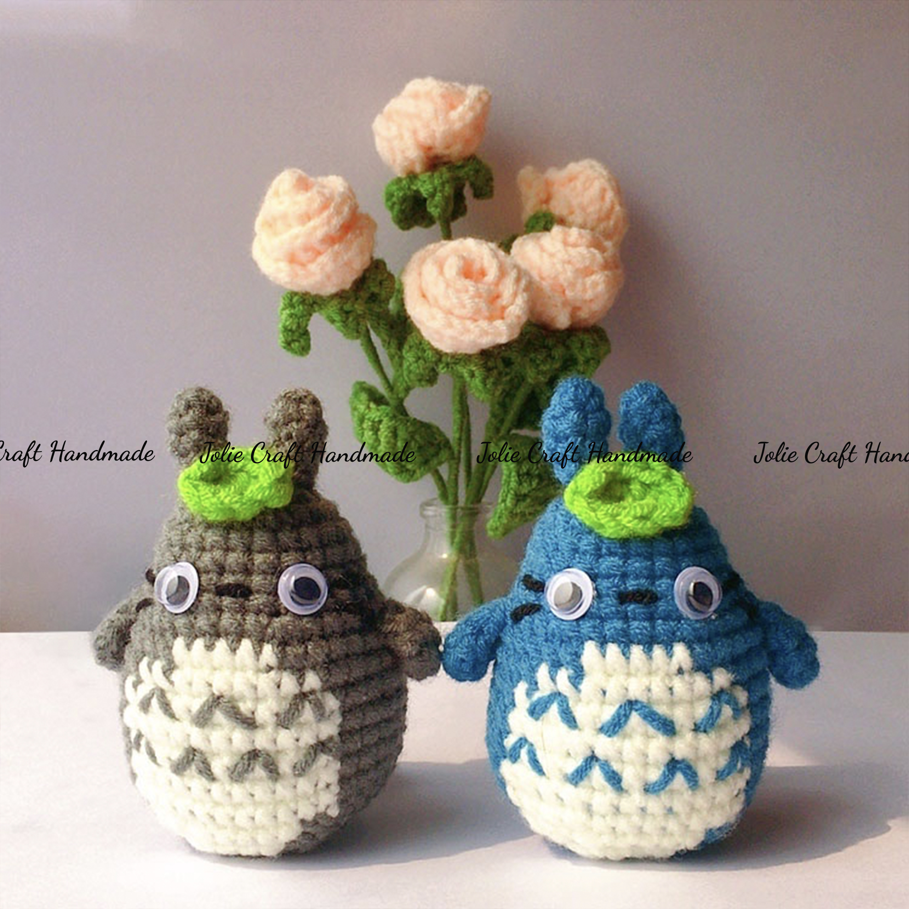 Móc khoá thú bông Totoro đan len thủ công