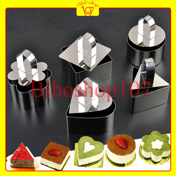 Khuôn làm bánh mousse mini inox cao cấp các hình tùy chọn