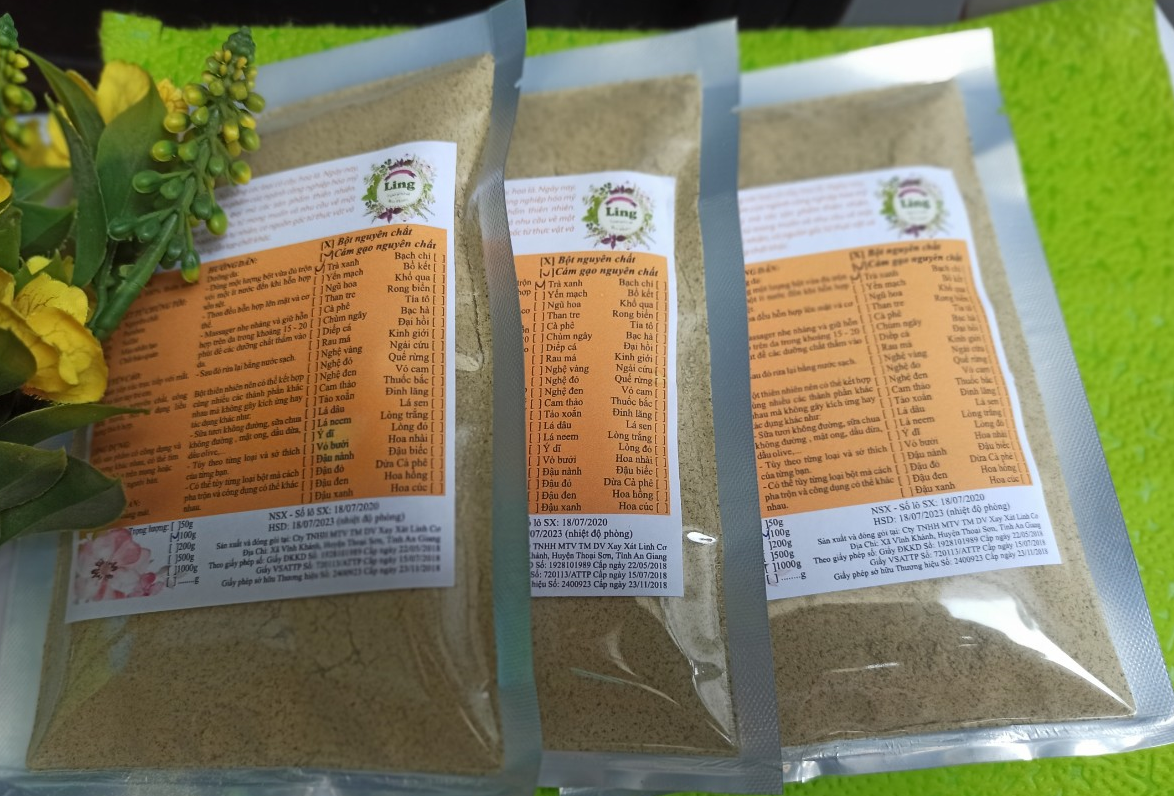 [HCM]Gói Bột Cám Gạo Trà Xanh 100g
