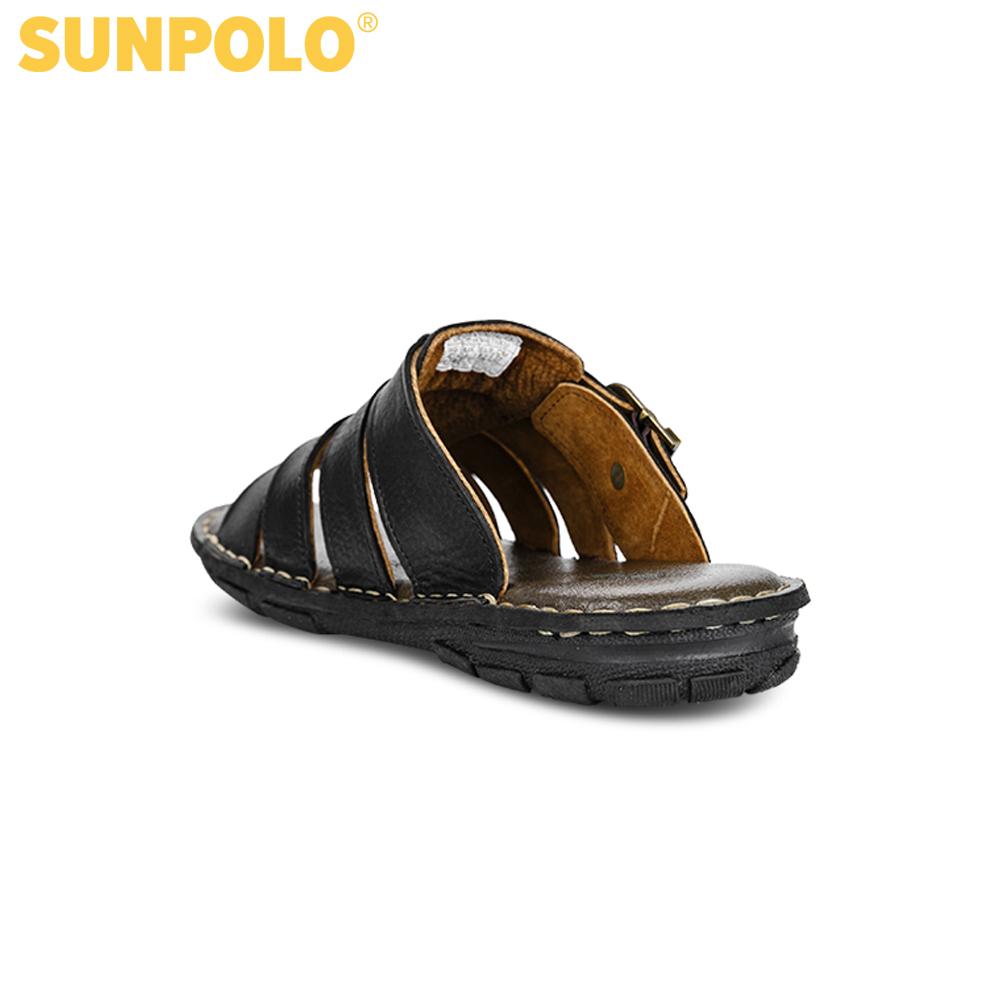 Dép Quai Ngang Nam Da Bò SUNPOLO AQN006