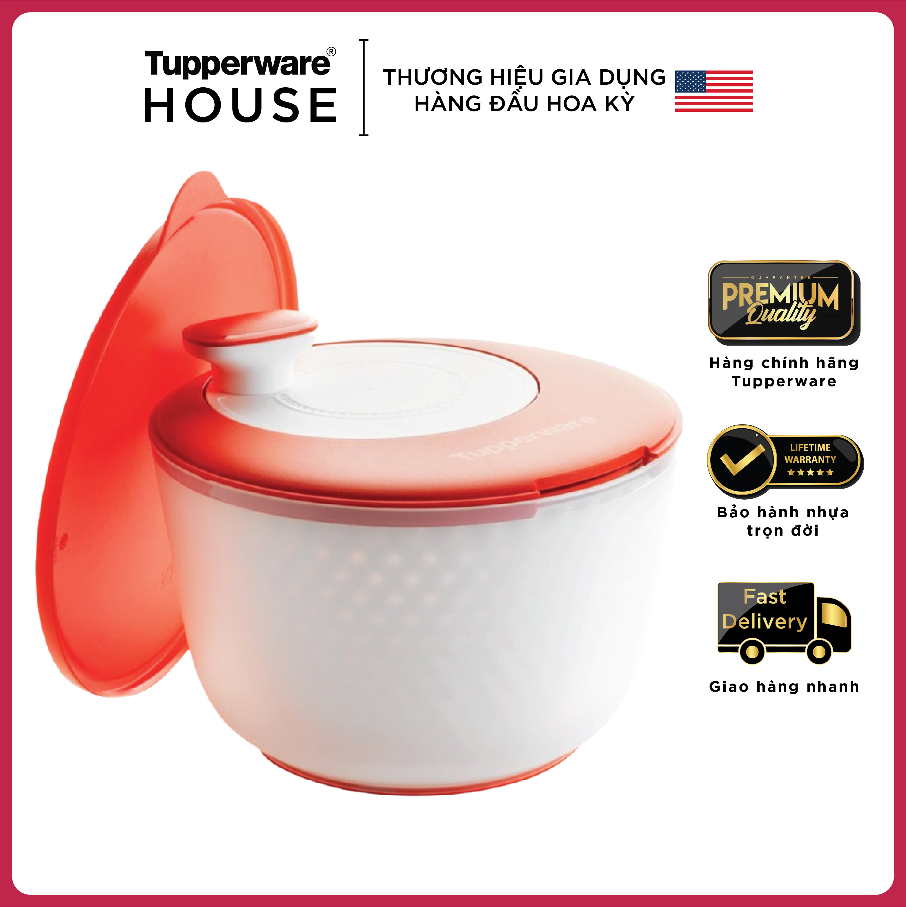 Dụng cụ quay rau Tupperware Spinning Chef