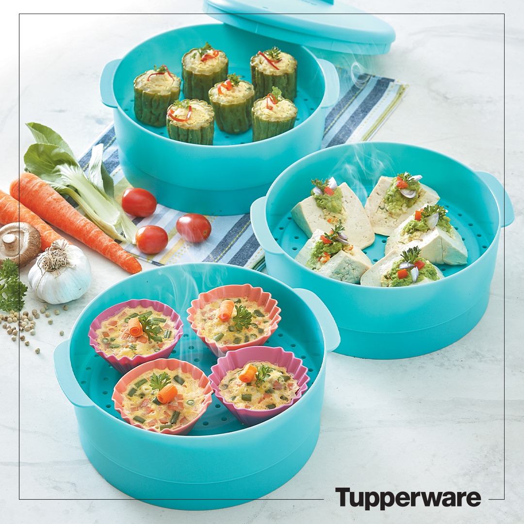 TUPPERWARE XỬNG HẤP 3 TẦNG STEAM IT PARADISE