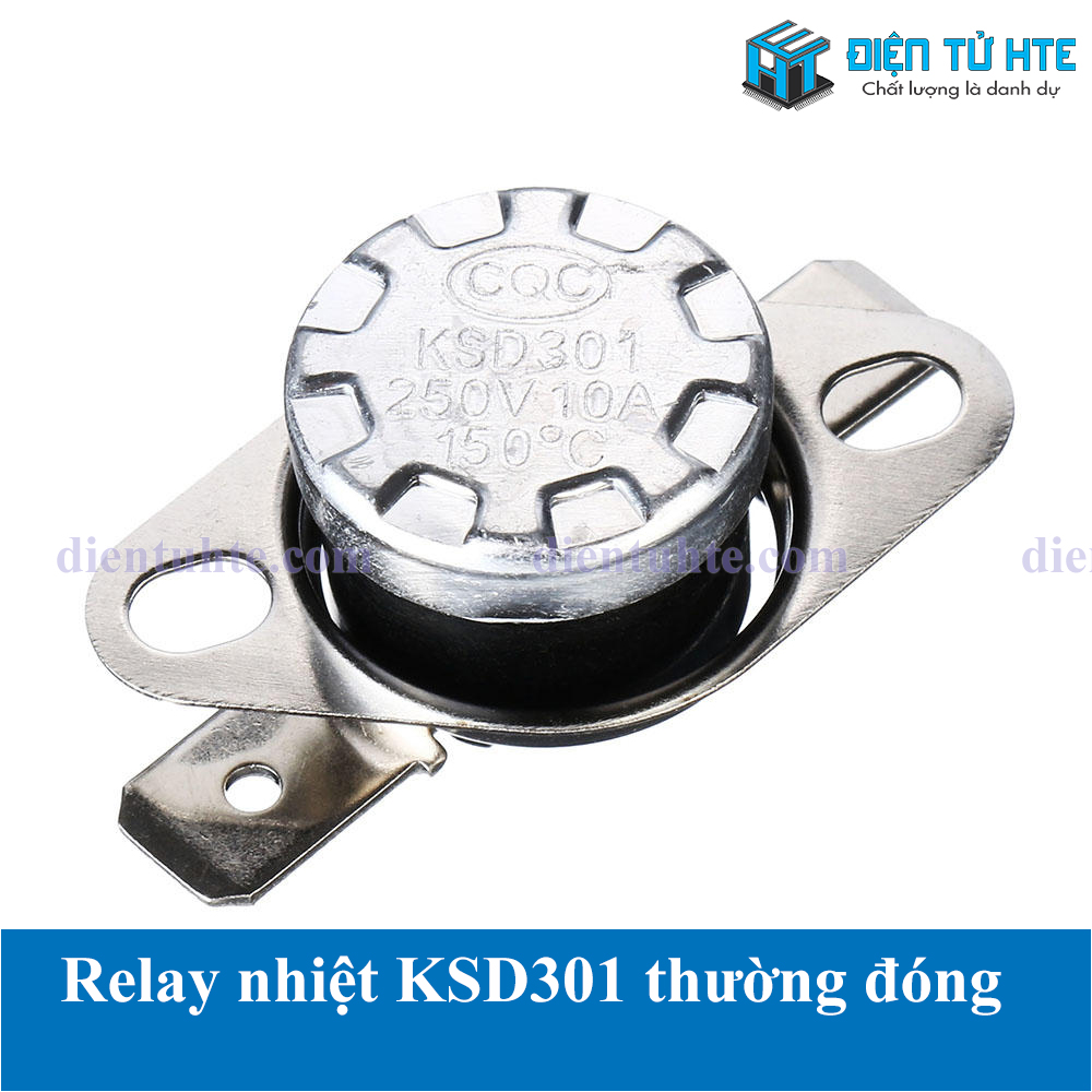 Combo 2 Relay nhiệt KSD301 thường đóng 250V 10A