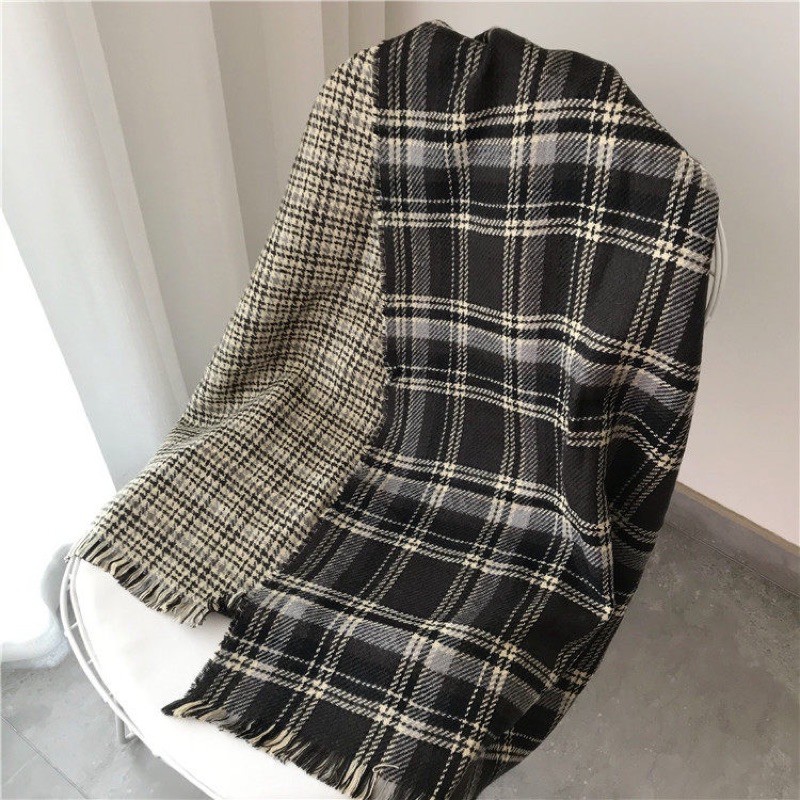 KHĂN QUÀNG CỔ CARO CỠ LỚN HÀN QUỐC SIÊU ẤM