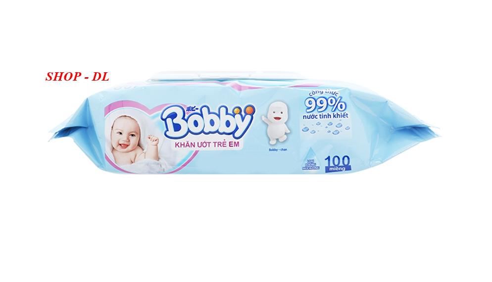 Khăn ướt Bobby không mùi 1 gói - 100 tờ