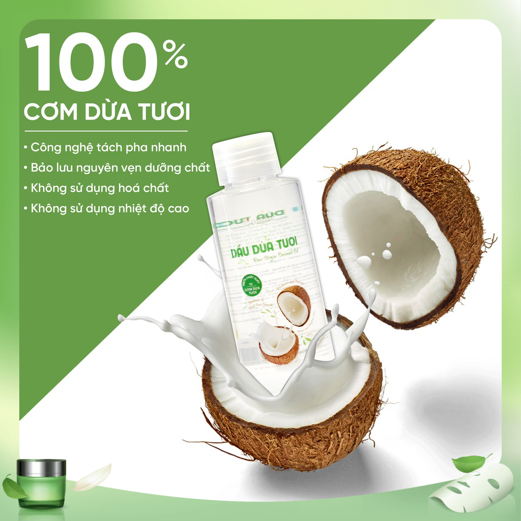 Dầu dừa tươi đa năng Coboté 100ml - Chiết xuất 100% cơm dừa tươi